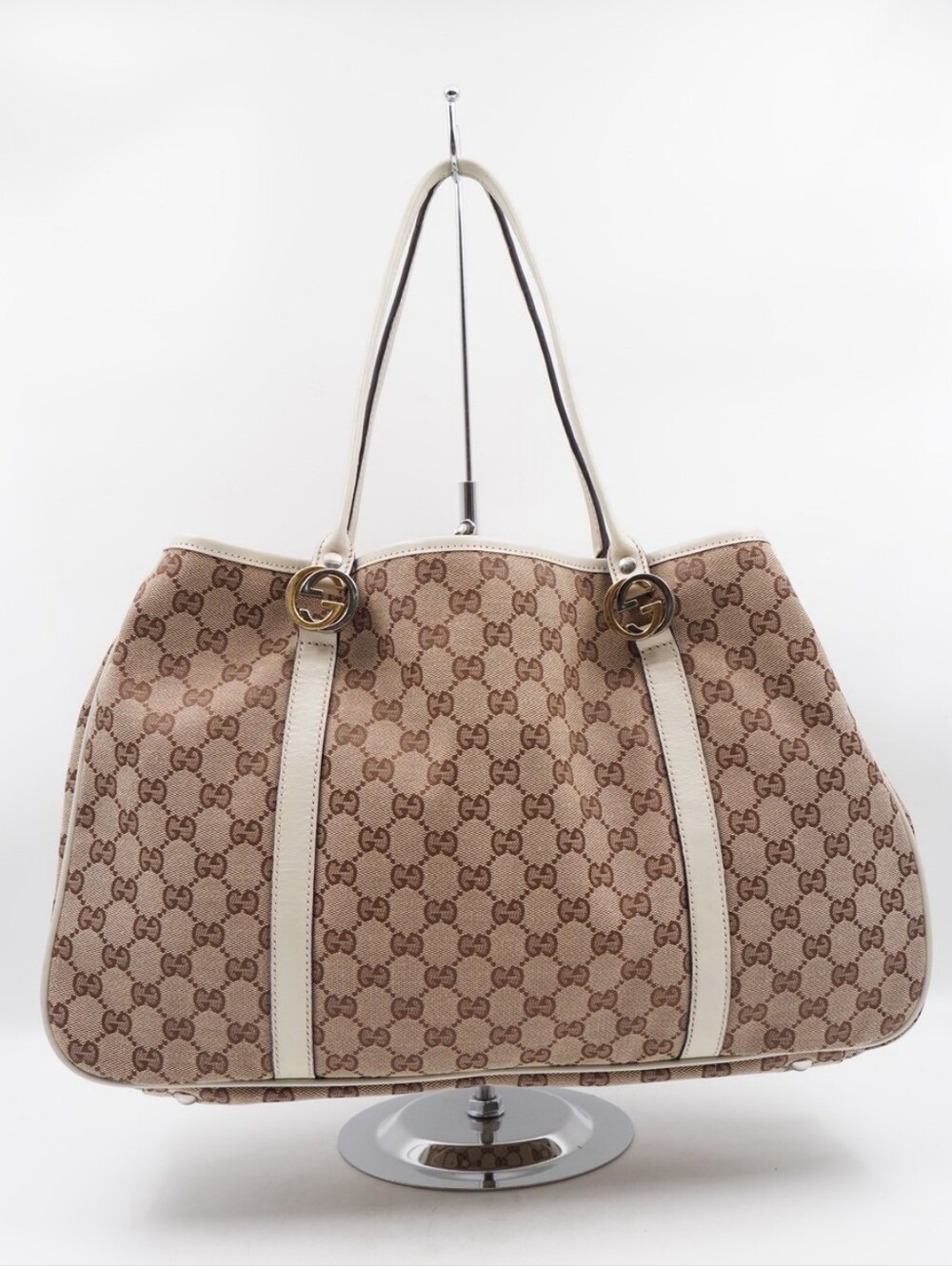 CO65 💟 Gucci Monogram Medium Twins Tote